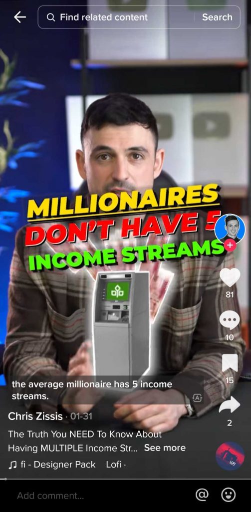 You dont need multiple income streams Chris zissis